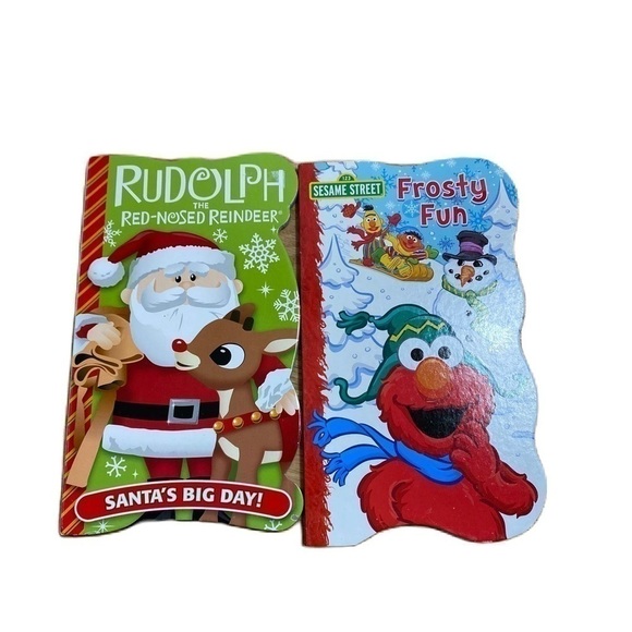 Rudolph the Red Nosed Reindeer Sesame Street Christmas Book Bundle Lot Hardcover - Picture 1 of 3
